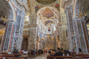 Interior of The Church of Saint Mary of Gesu, Palermo, Sicily, Italy, Europe Interior of The Church of Saint Mary of Gesu, Palermo, Sicily, Italy, Europe